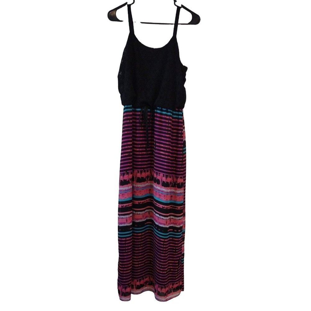 Women's Faded Glory Maxi Sun Dress, Colorful M 8-10